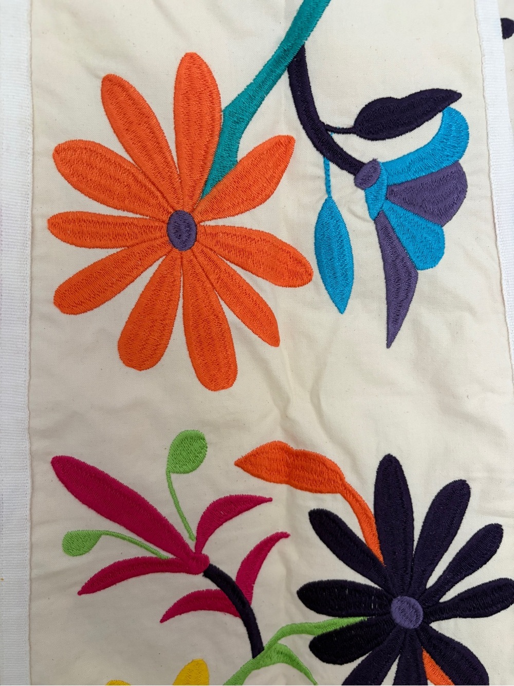 Tory Burch Vintage Embroidered A-Line Skirt with Multicolor Flowers, Size 4 - Picture 10 of 11